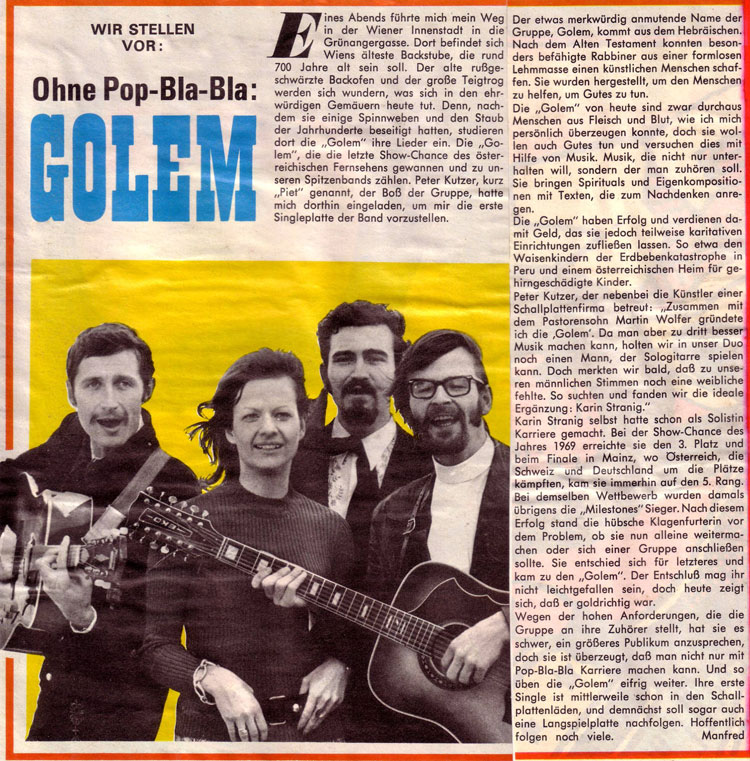 Golem - Gewinner der ORF Show-Chance 1971